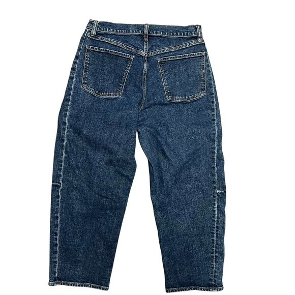 Old Navy High Rise Barrel Leg Cropped Jeans Size 12 - Picture 2 of 6